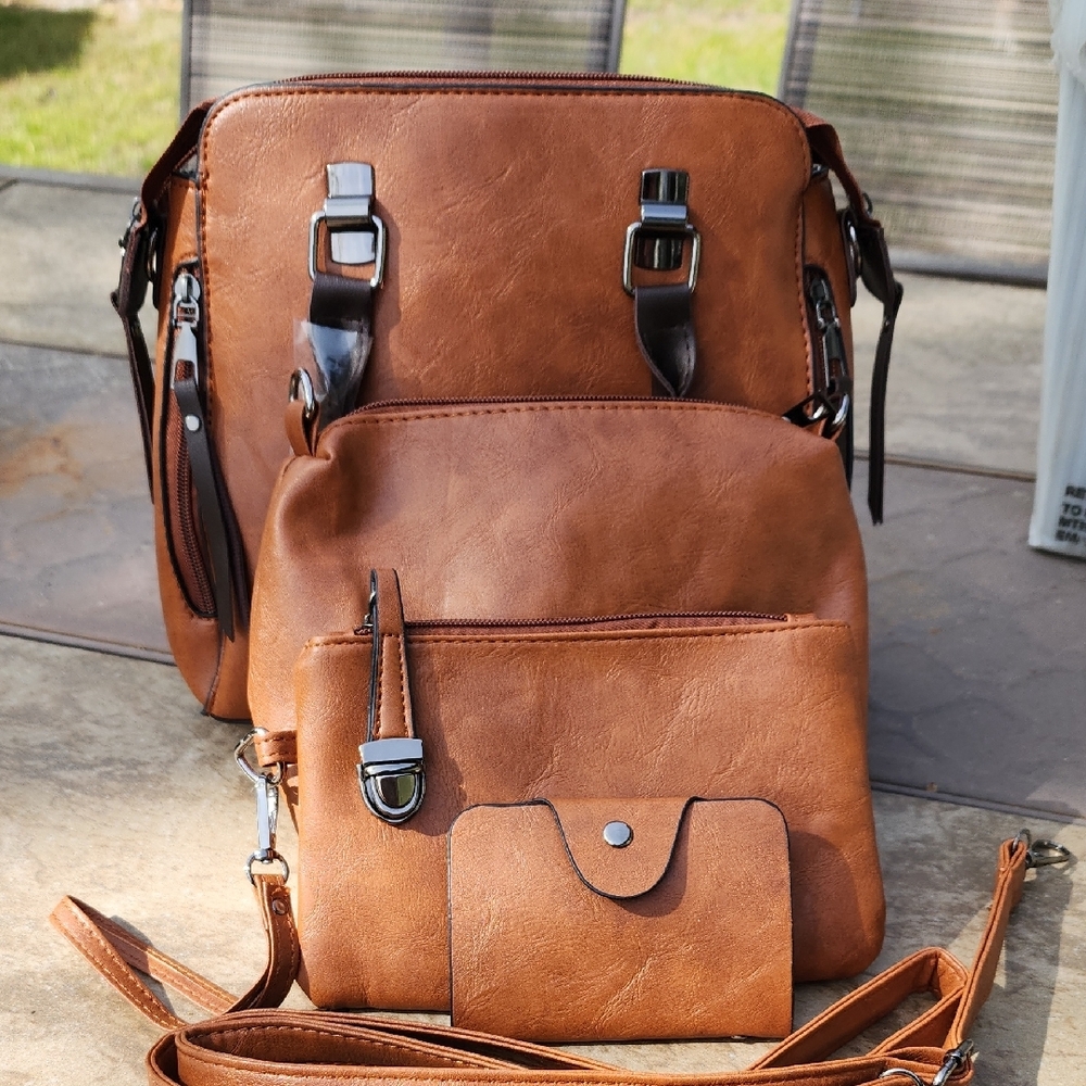 4-Bag Set Vegan Leather is NWOT | 2 Free Thrillies | Super Functional, Versatile - Picture 1 of 15